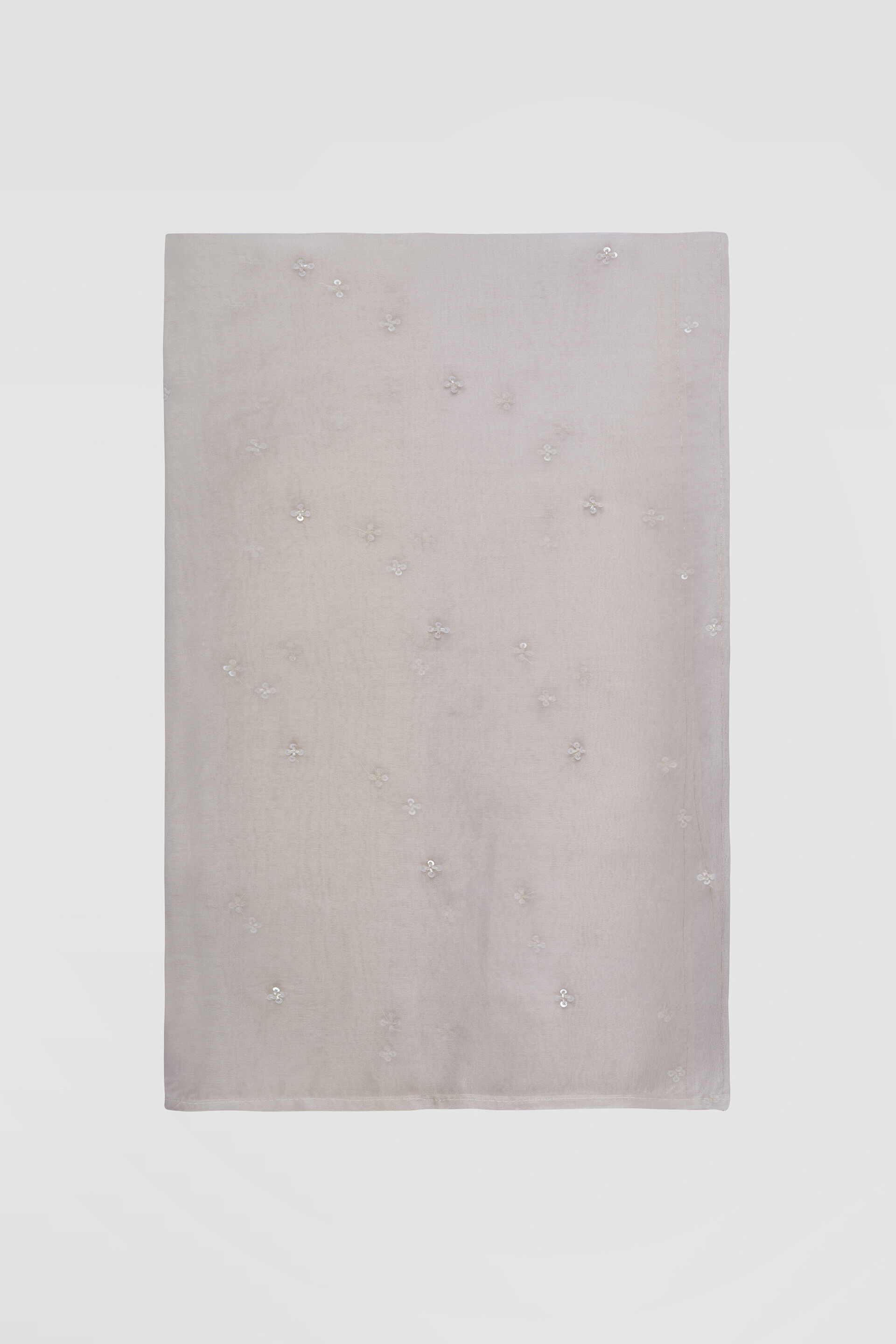 Bhama Embroidered Saree Set - Ivory, White, image 8